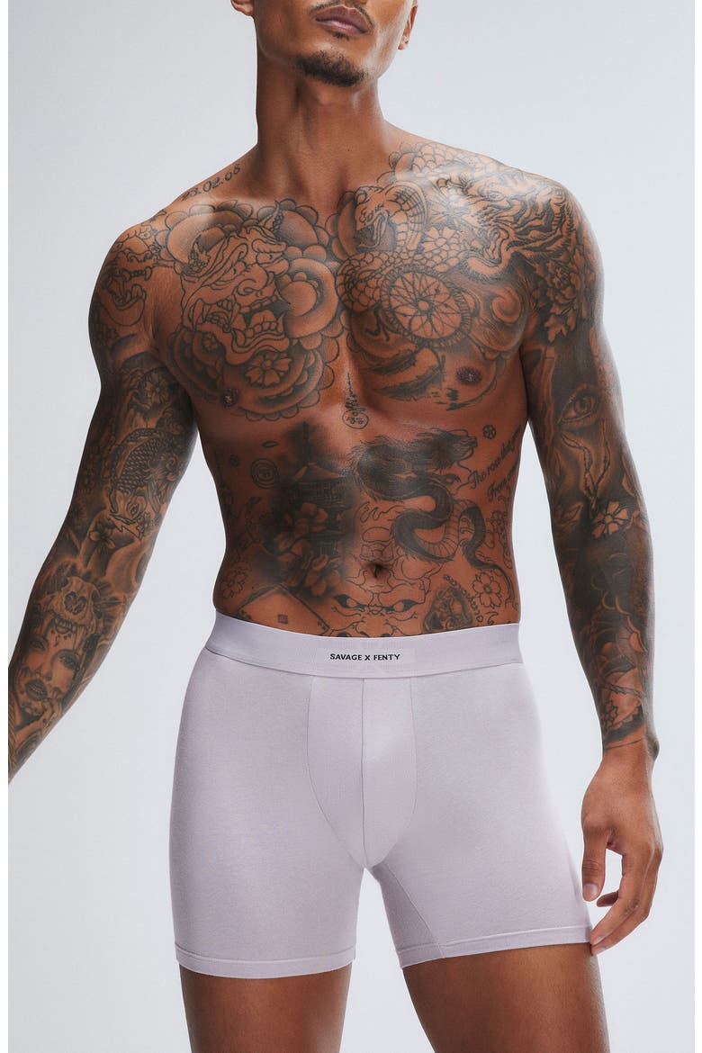 Savage X Cotton Blend Boxer Briefs, Main, color, STILL GREY