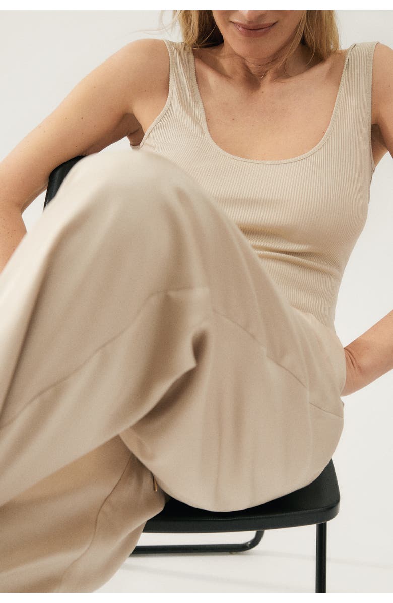 SILK LAUNDRY RIBBED TANK HAZELNUT, Alternate, color, Hazelnut