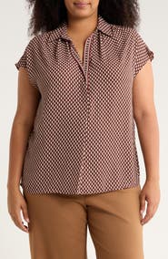 MAX STUDIO Cap Sleeve Blouse