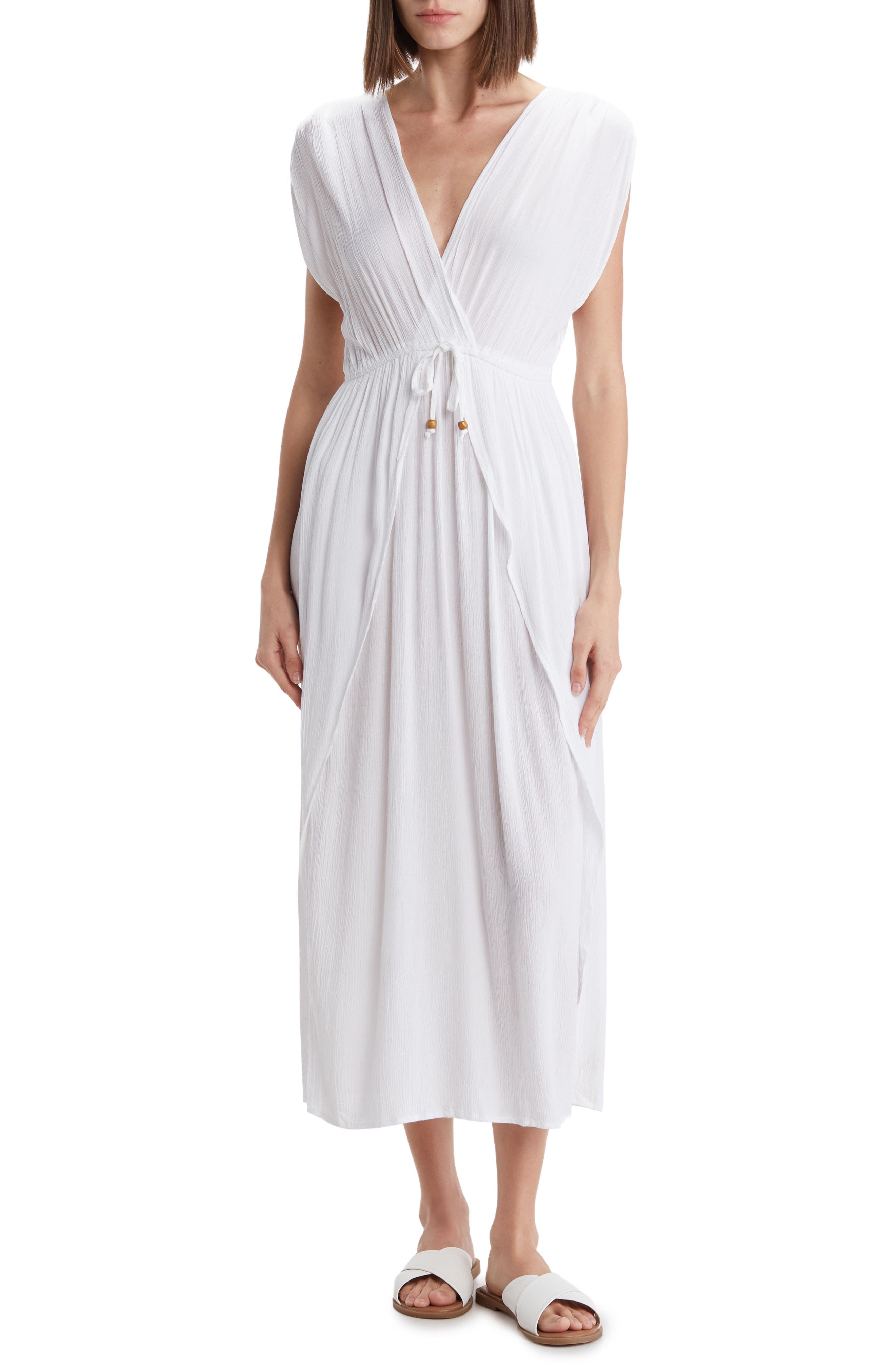 BOHO ME V-Neck Front Tie Cover-Up Maxi Dress