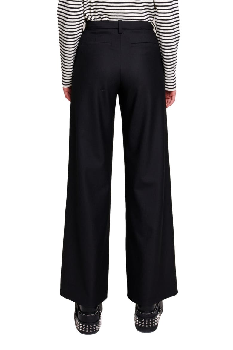 Flared trousers, Alternate, color, BLACK