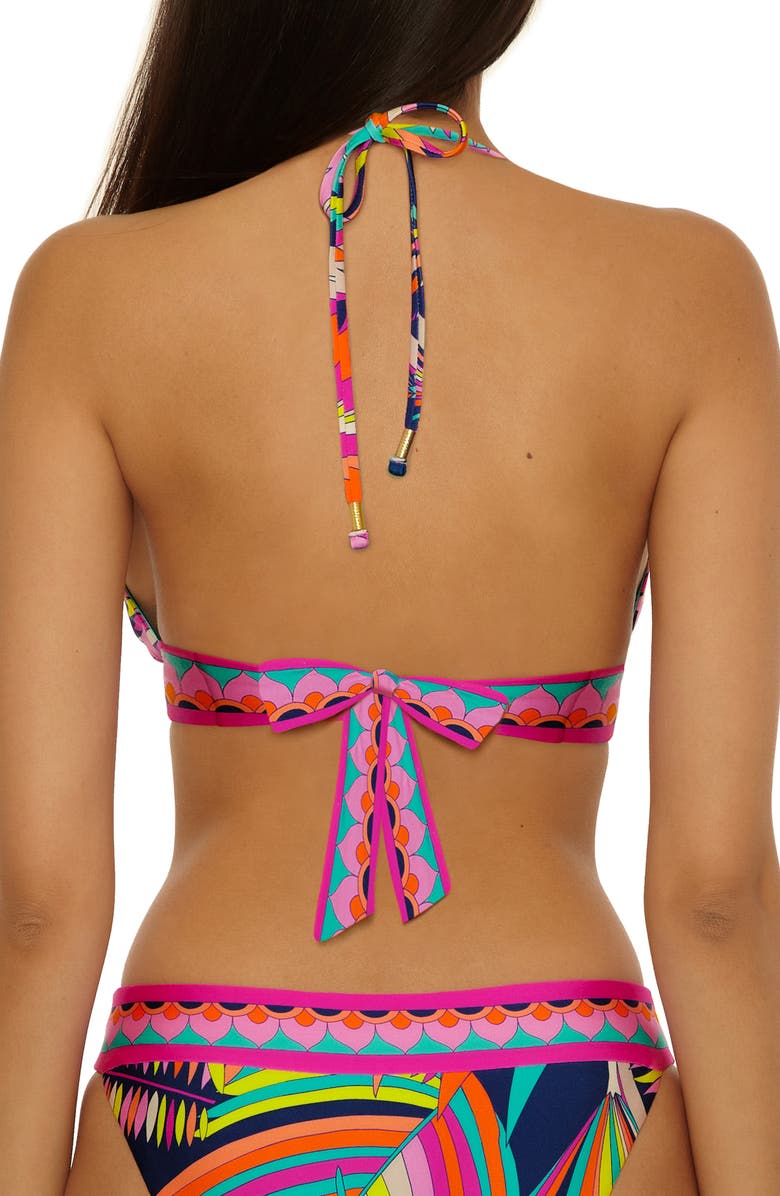 Trina Turk Paralia Reversible Halter Bikini Top, Alternate, color, Multi
