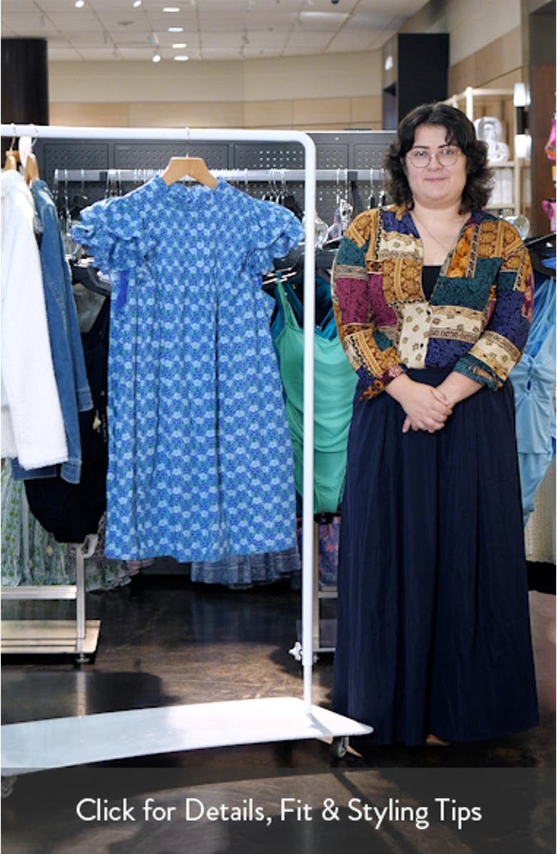 Driftwood Floral Ruffle Shift Dress, sales video thumbnail