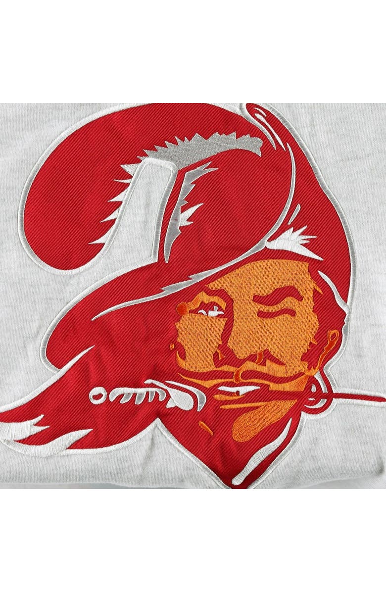 '47 Men's '47 Tampa Bay Buccaneers Heather Gray Historic Logo Gridiron Lace-Up Pullover Hoodie, Alternate, color, Gray