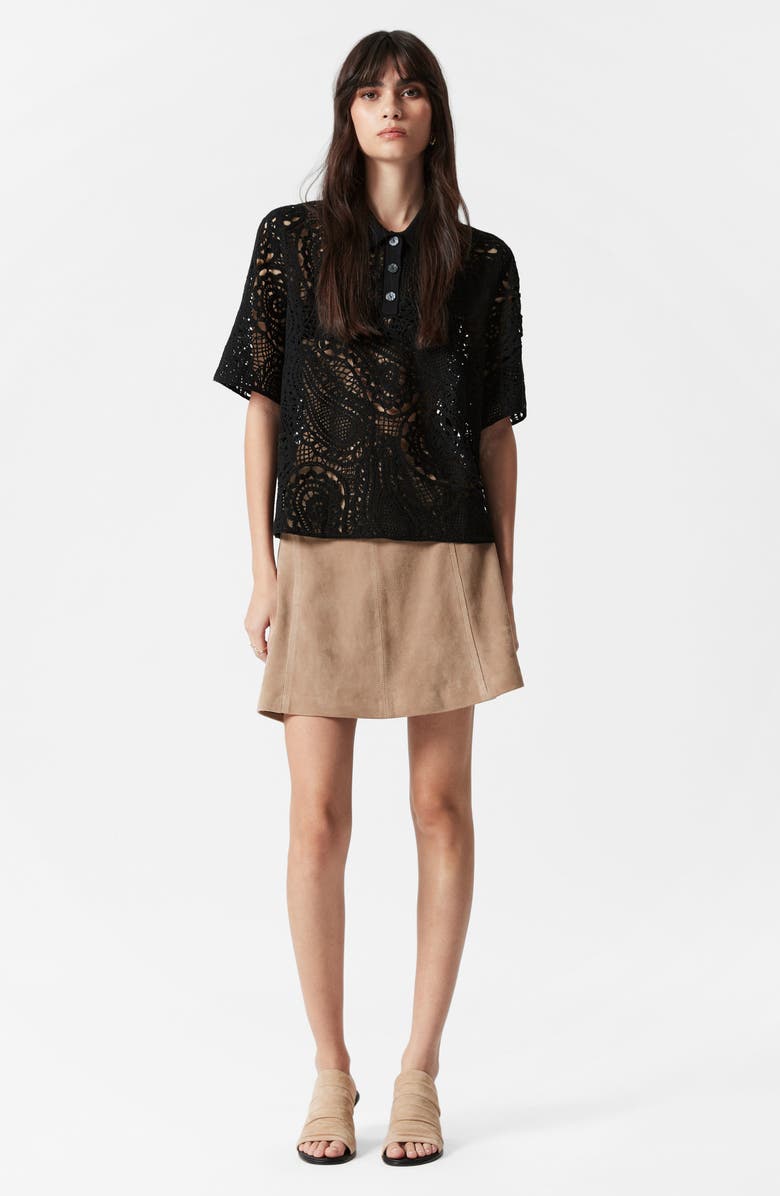 & Other Stories Paisley Wool & Cotton Polo, Alternate, color, 