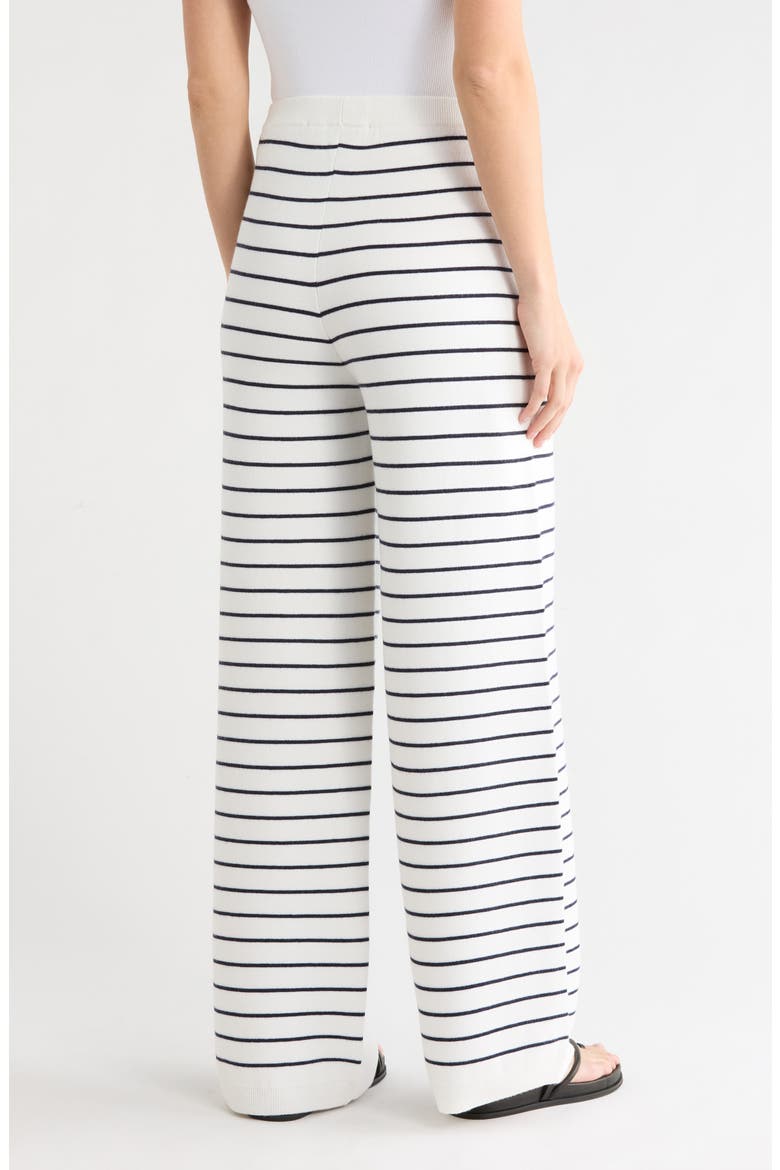 Marley Striped Knit Wide Leg Pants, Alternate, color, WHITE-MARINE