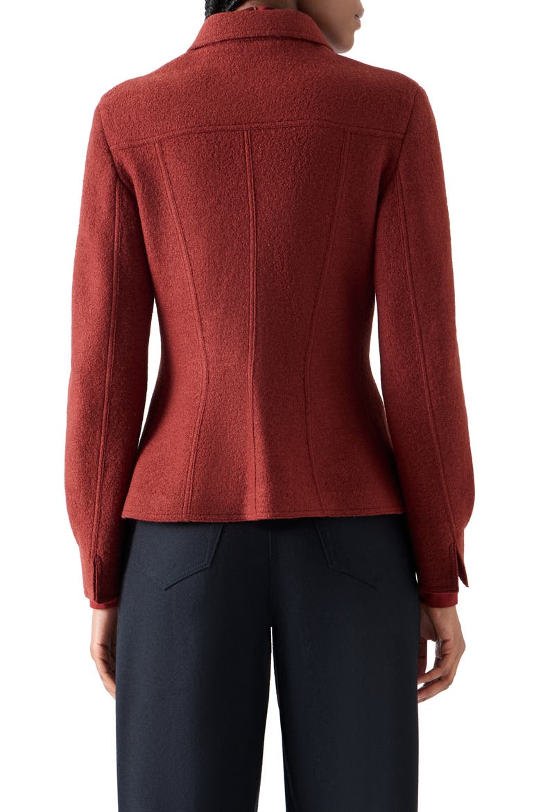 Flared Boiled Wool Jacket, Alternate, color, COPPER