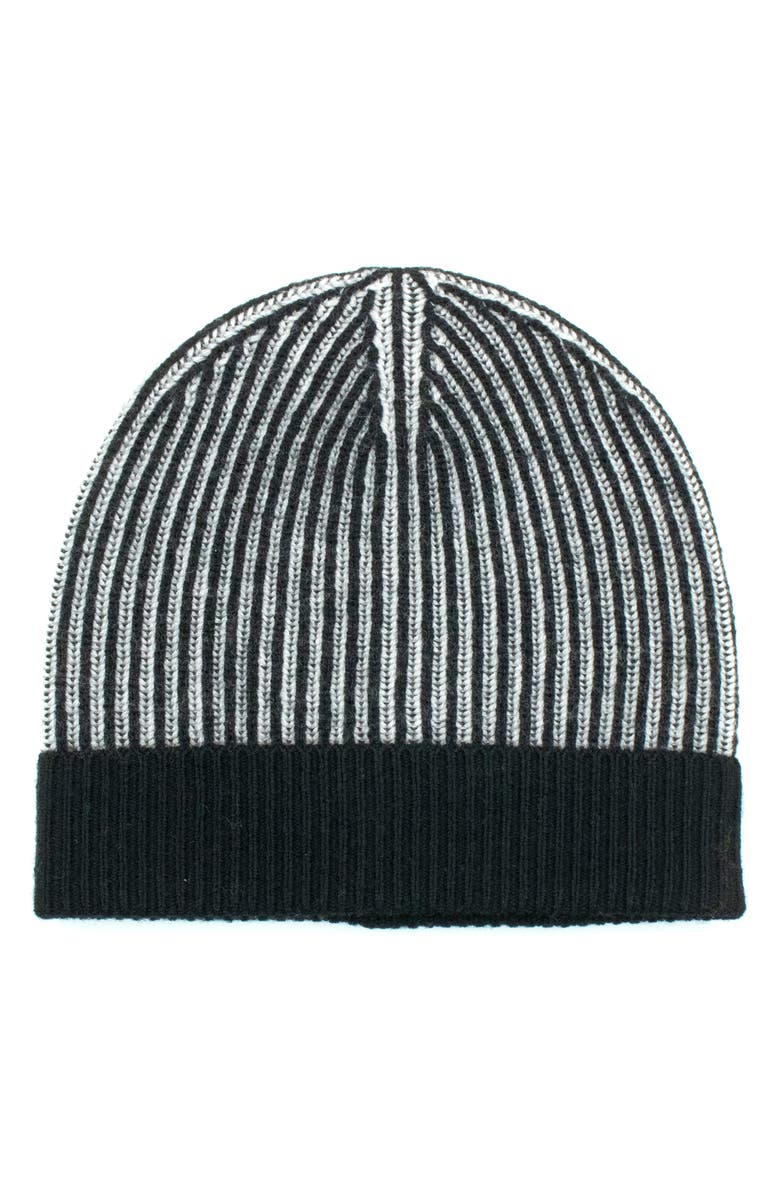Portolano Two Tone Rib Cuff Beanie, Main, color,