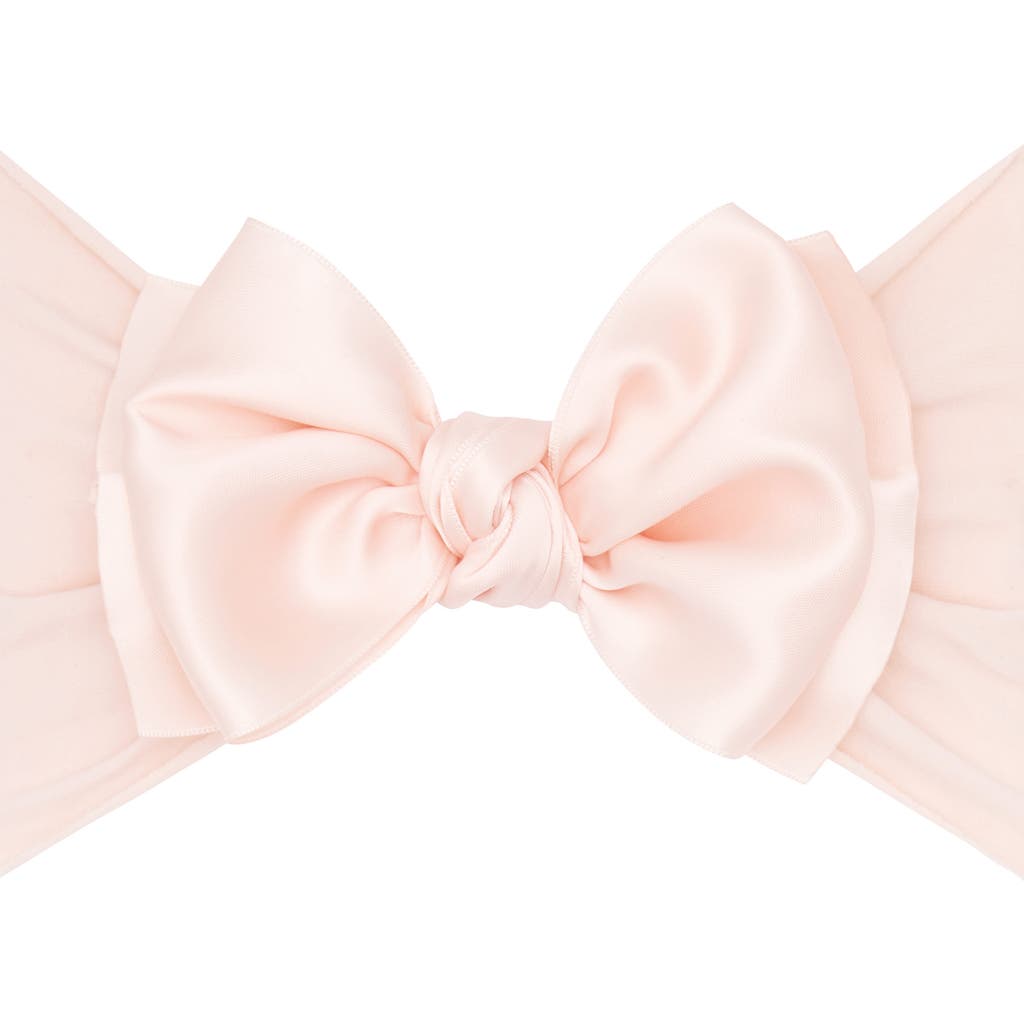 Baby Bling Satin Fab-bow-lous Headband In Pink
