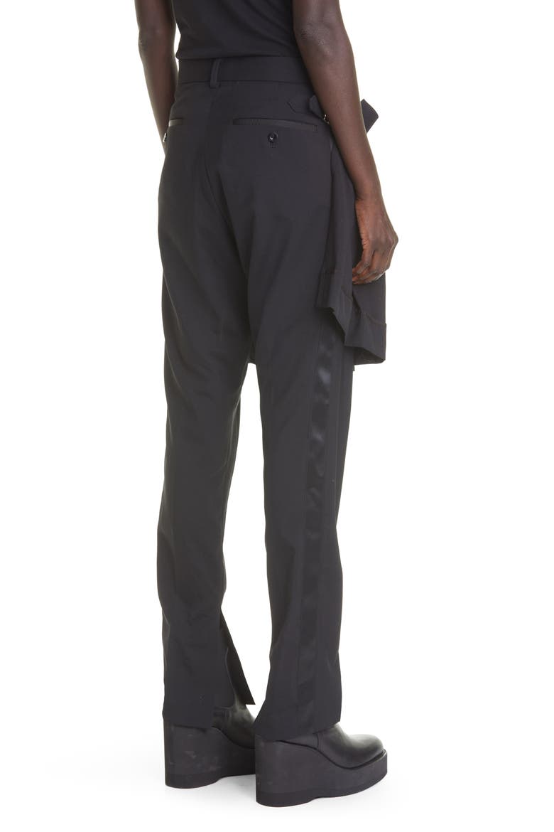 Skirt Front Suit Pants, Alternate, color, BLACK
