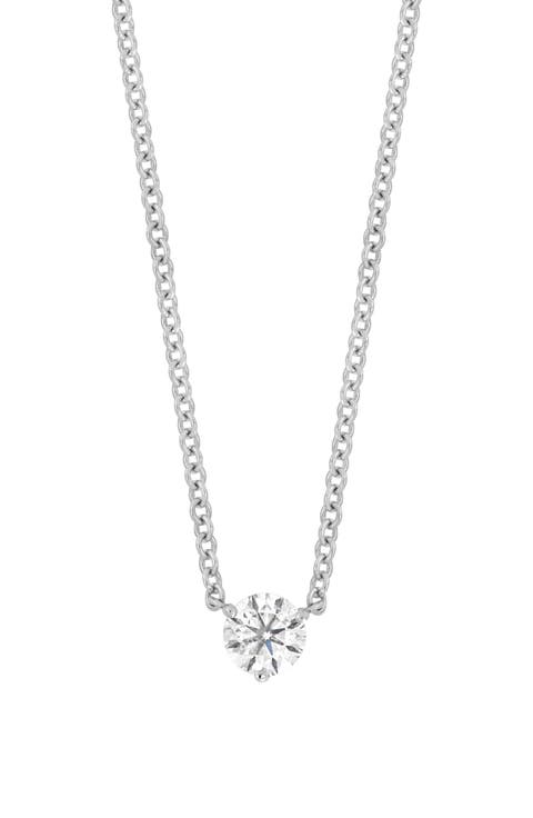 Solitaire Diamond Pendant Necklace