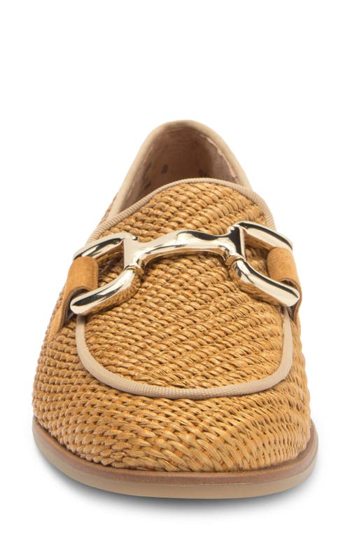 Paul Green Ariana Bit Loafer In Camel Suede Raffia