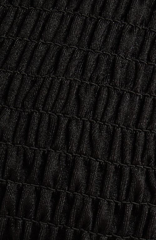 Kulani Kinis Smocked Triangle Bikini Top In Black