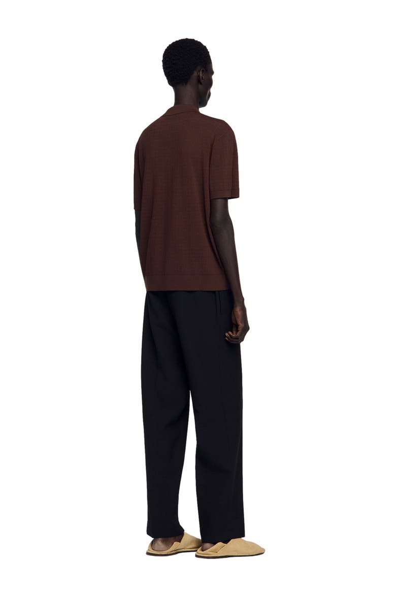 Openwork shirt, Alternate, color, Chocolate