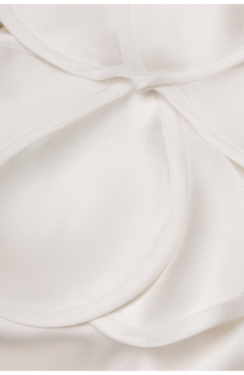 Malva Florea Long-Silhouette Sheath Dress With Delicate Straps and Floral Appliques, Alternate, color, Ivory