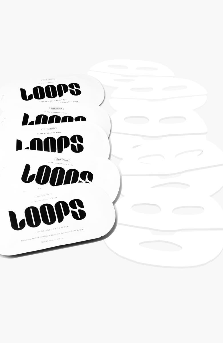 LOOPS Dew Cloud Ultra Hydrating Hydrogel Face Mask, Alternate, color, White