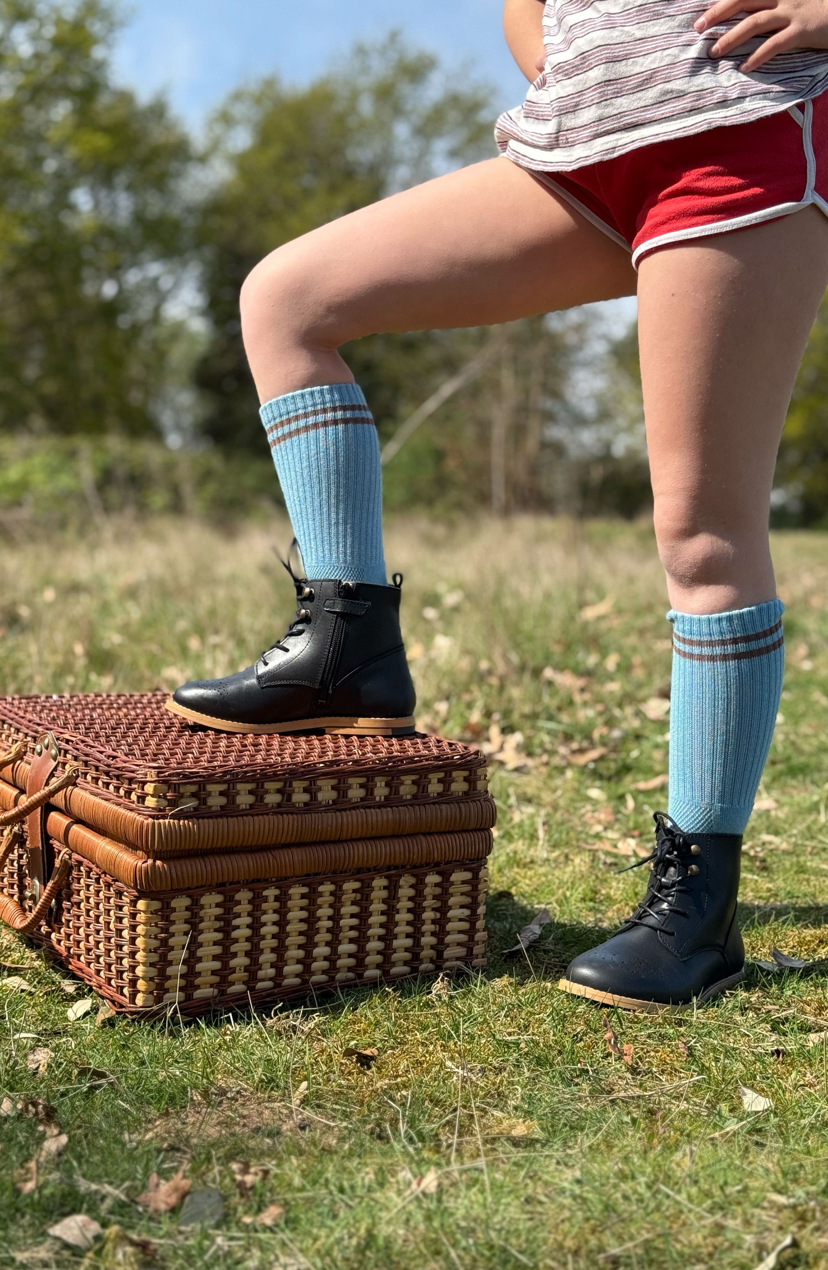 Young Soles Buster Kids Brogue Boot, Alternate, color, Black