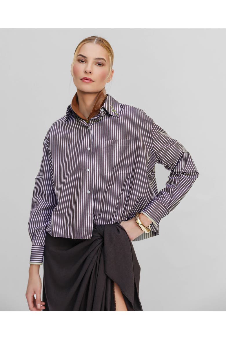 Echo Crystal Collar Shirt, Alternate, color, Huckleberry