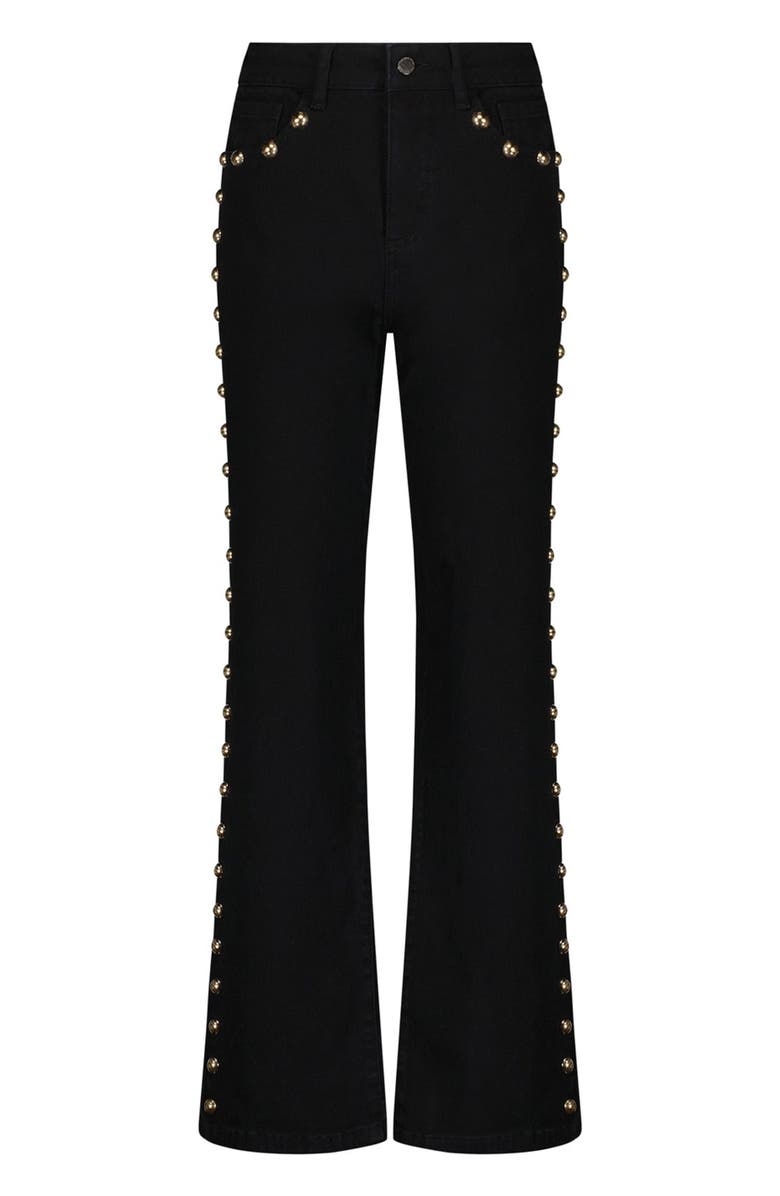 The Noli Shop Leah Studded Jean Petite, Alternate, color, Black