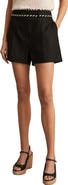 Reiss Fawn Whipstitch Linen Shorts