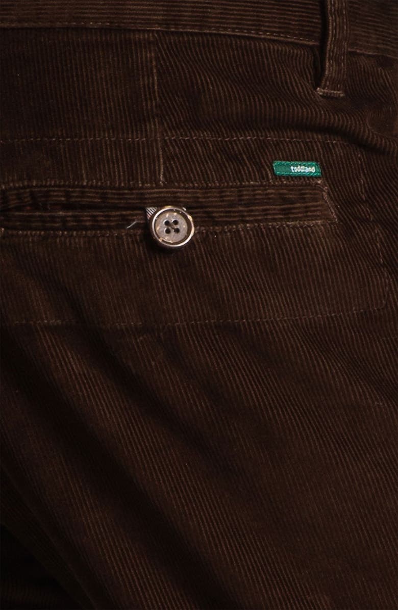 Toddland Flannel Lined Slim Straight Leg Corduroy Pants, Alternate, color, 