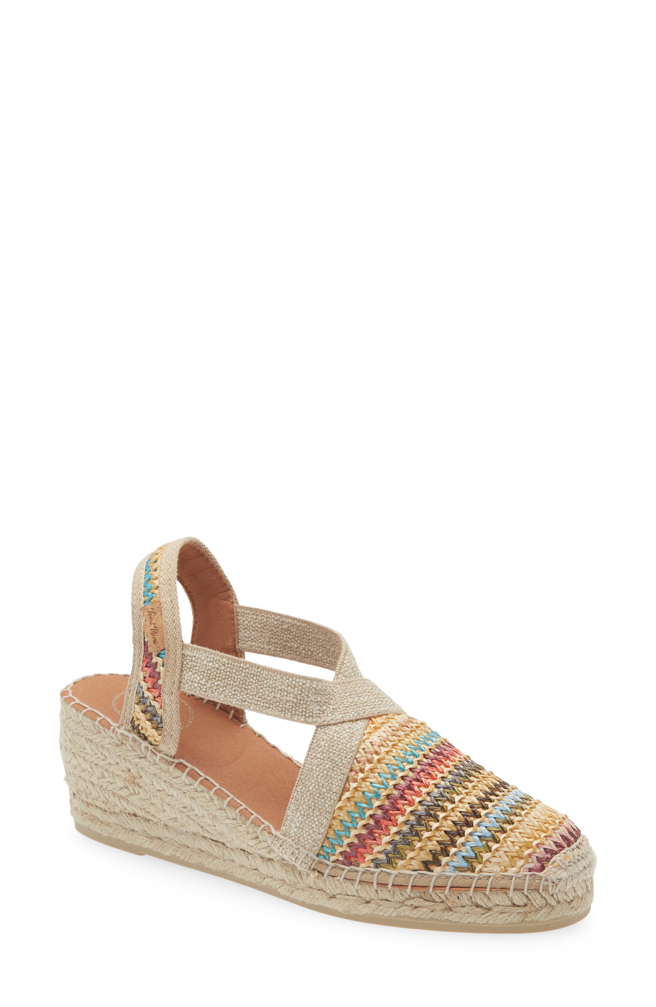 Toni Pons Terra Espadrille Wedge, Main, color, Multi