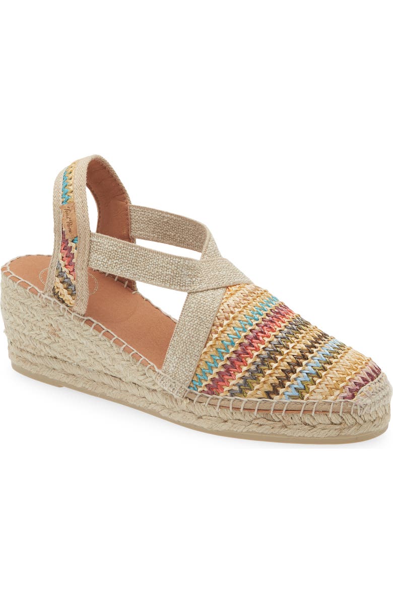 Toni Pons Terra Espadrille Wedge, Main, color, Multi