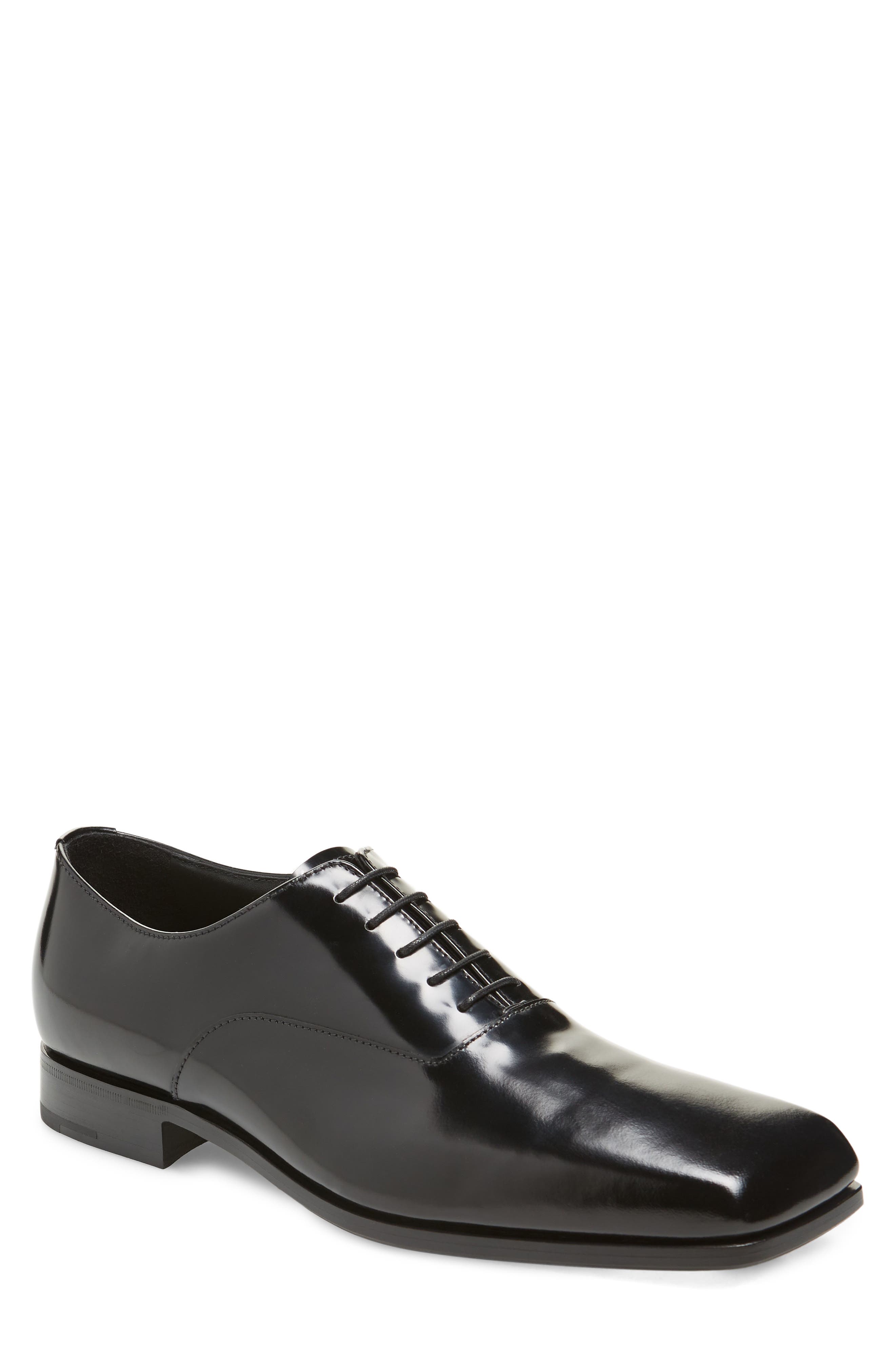 Prada Chisel Toe Oxford, Main, color, 