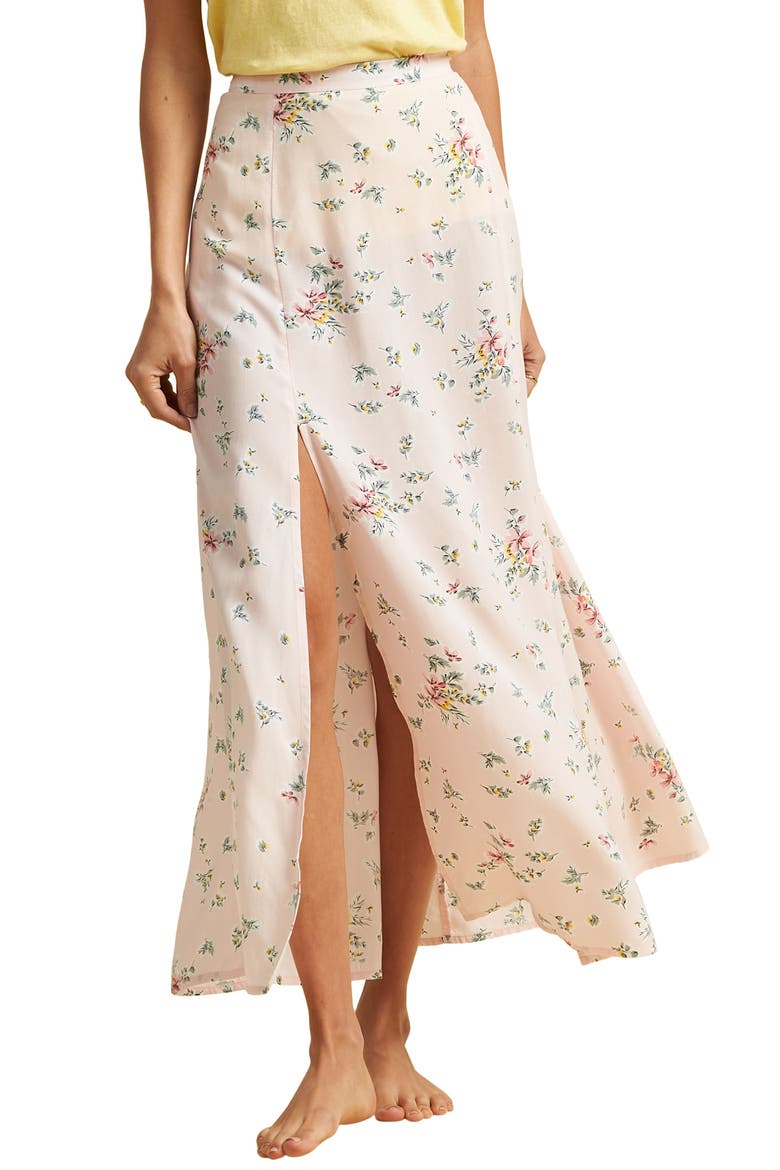 x The Salty Blonde Peachy Keen Maxi Skirt, Main, color, PEO-PEONY