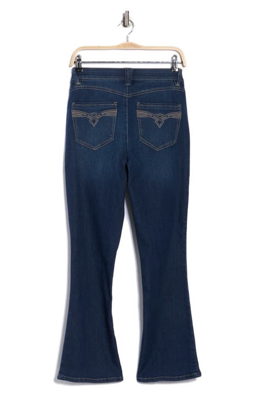 Democracy Embroidered Pocket Bootcut Jeans In Blue