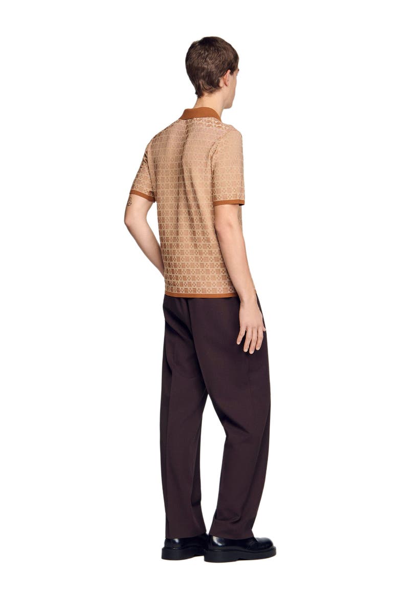 Square Cross polo shirt, Alternate, color, Camel