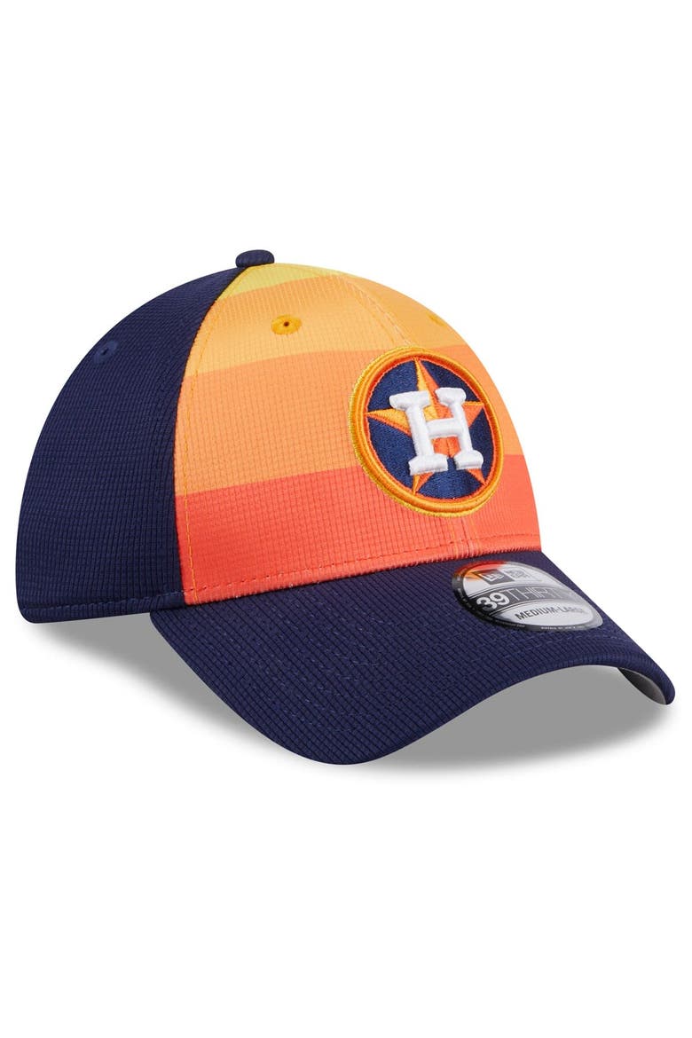 Men's New Era  Orange Houston Astros 2024 Batting Practice 39THIRTY Flex Hat, Alternate, color, Orange