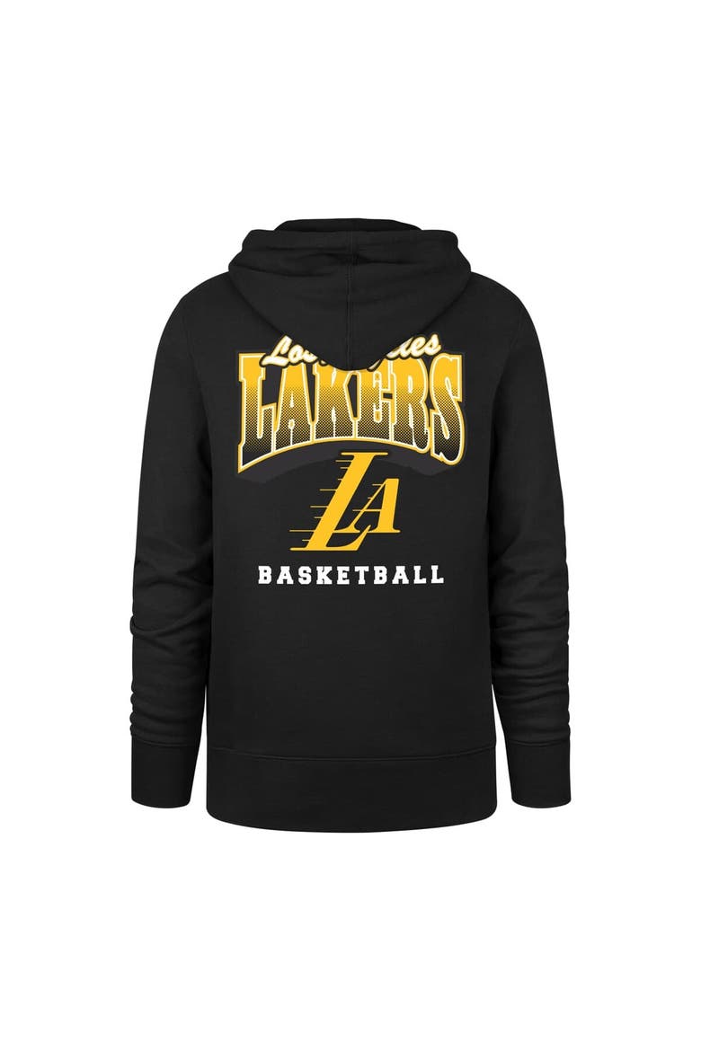 Men's '47 Black Los Angeles Lakers 2025/26 City Edition Jab Step Headline Hoodie, Alternate, color, Black