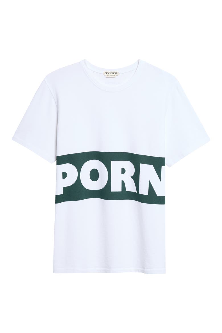 Porn Graphic T-Shirt, Main, color, WHITE/ GREEN