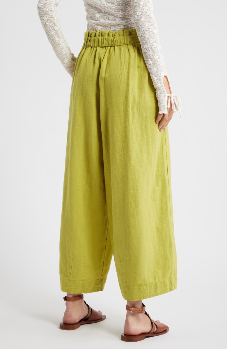 Free People Demi Wide Leg Linen Blend Pants, Alternate, color, Palma