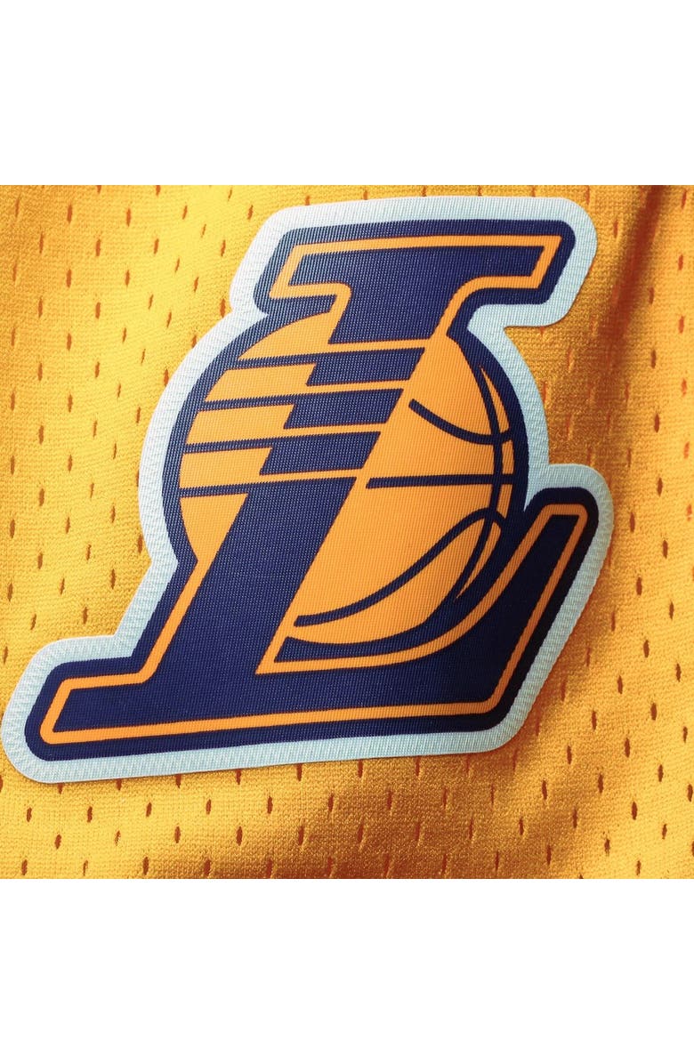 Mitchell & Ness Men's Mitchell & Ness White Los Angeles Lakers 2009-10 Hardwood Classics Swingman Shorts, Alternate, color, 