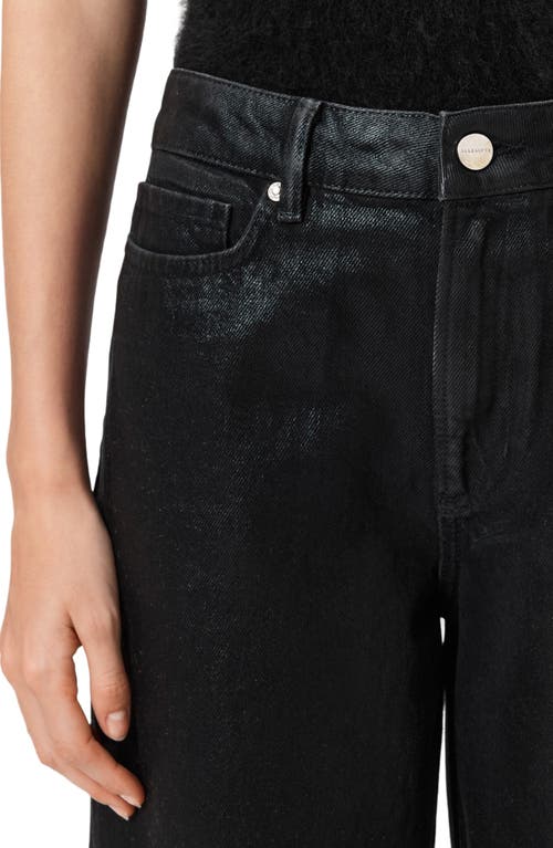 Allsaints Panelled Wide-leg Jeans In Black