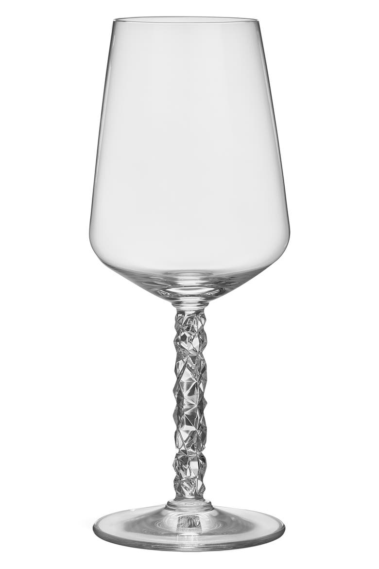 Carat Set of 2 Crystal Wine Glasses, Main, color, CLEAR