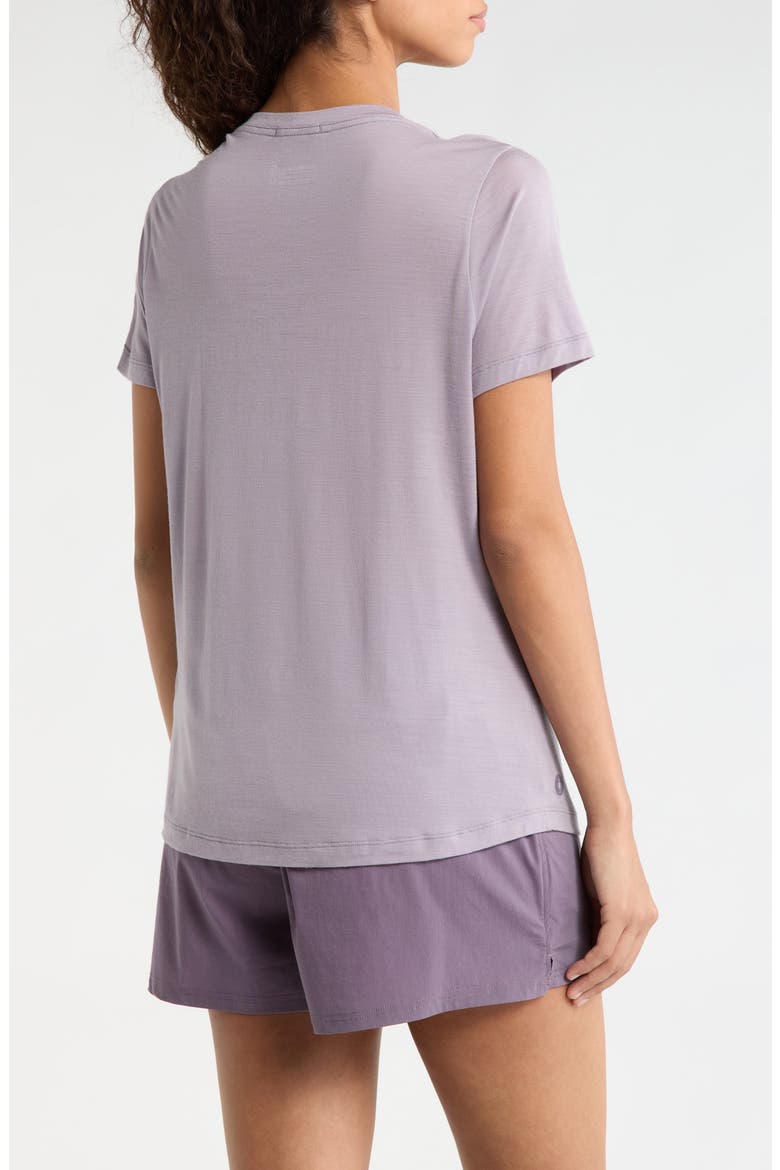 Ultralite V-Neck Short Sleeve Merino Wool Blend T-Shirt, Alternate, color, PURPLE STORM