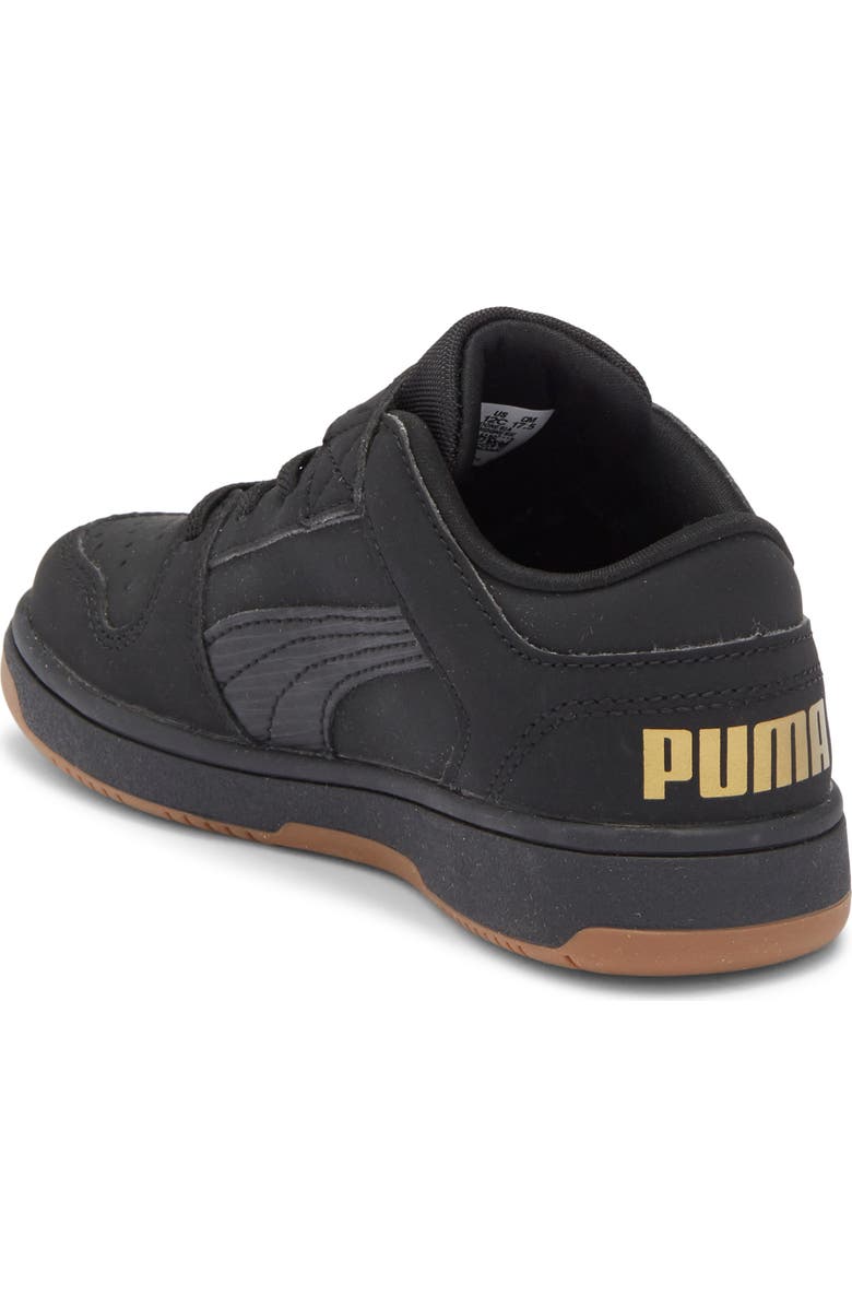 PUMA Kids' Rebound Layup Sneaker, Alternate, color, Puma Black/ Black/ Gold