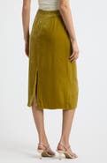 Reformation Helen Velvet Silk Blend Midi Skirt