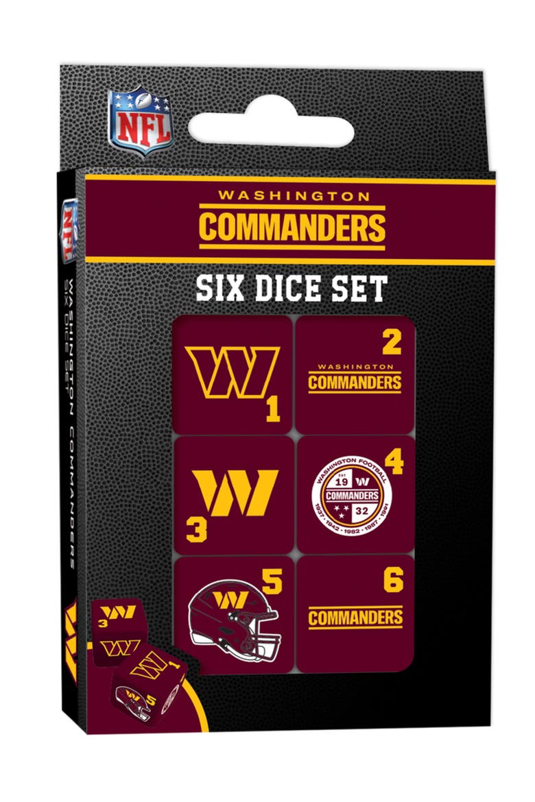 Washington Commanders Dice Set - 19mm, Main, color, Multicolor