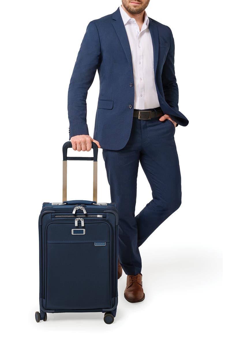 Baseline Essential 22-Inch Expandable Spinner Carry-On Bag, Alternate, color, NAVY