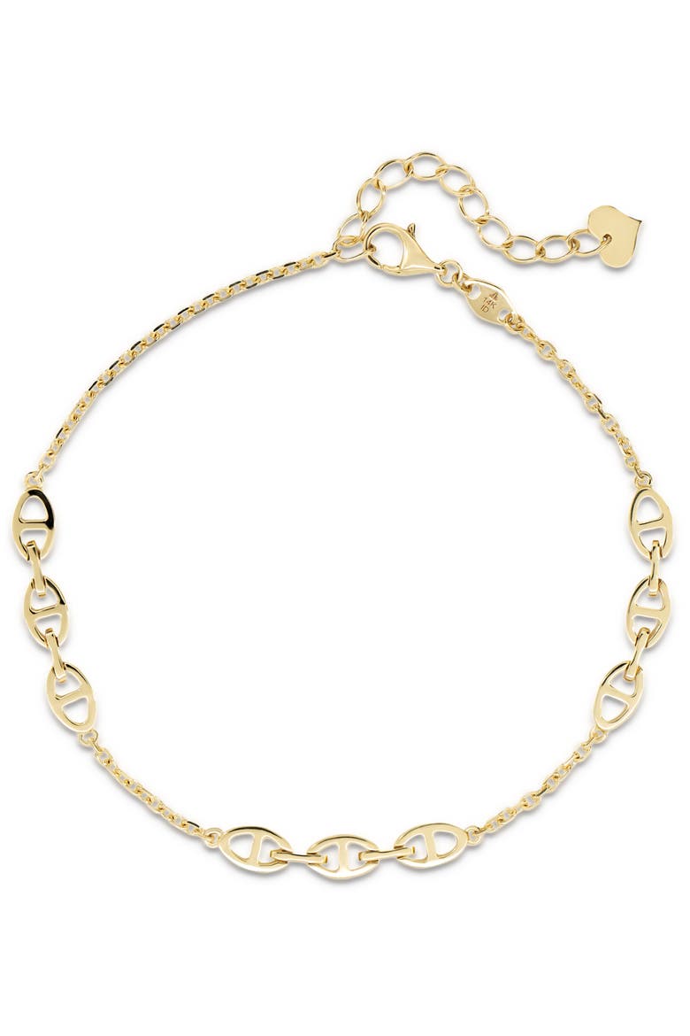 Mariner Anchor Chain Bracelet in 14K Gold, 22mm, Main, color, Yellow Gold