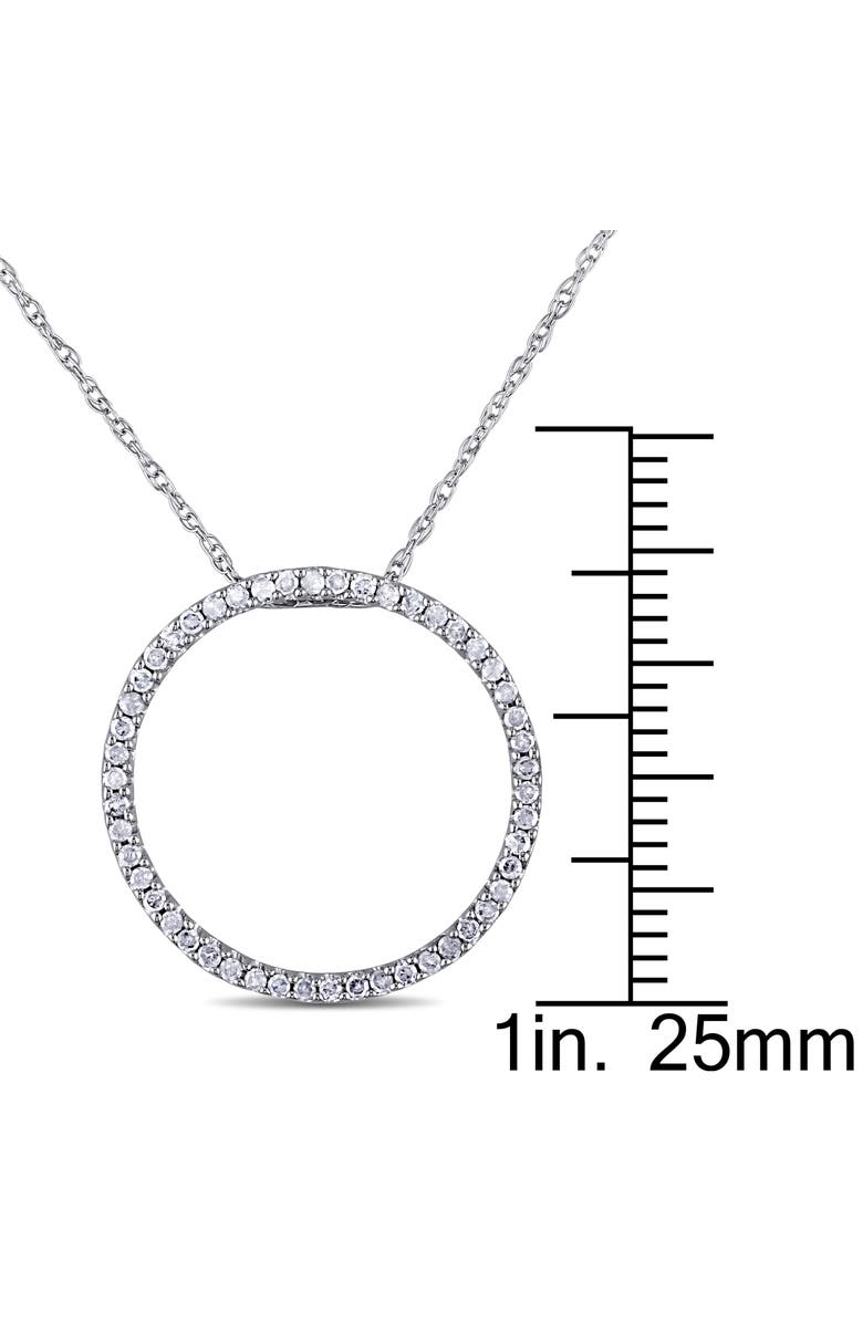 Julianna B. 1/4 CTW Diamond Circle Necklace 10k, Alternate, color, 10K White Gold