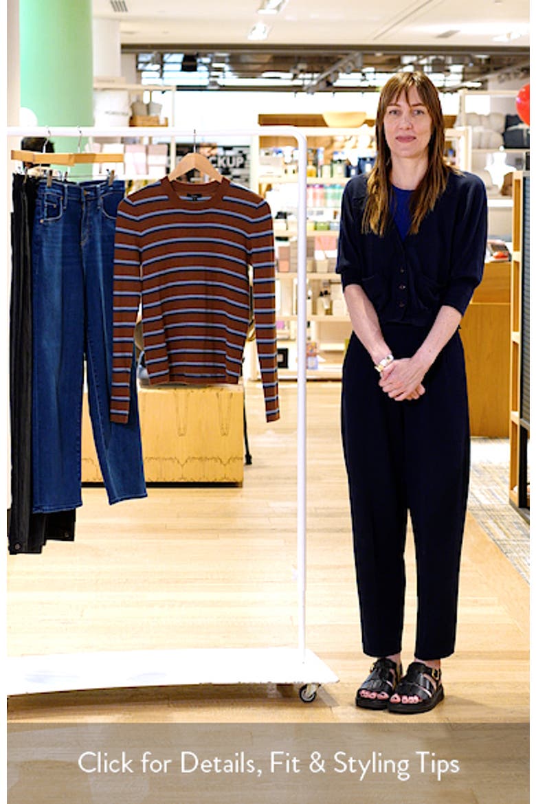 Davie Cotton & Cashmere Stripe Sweater video
