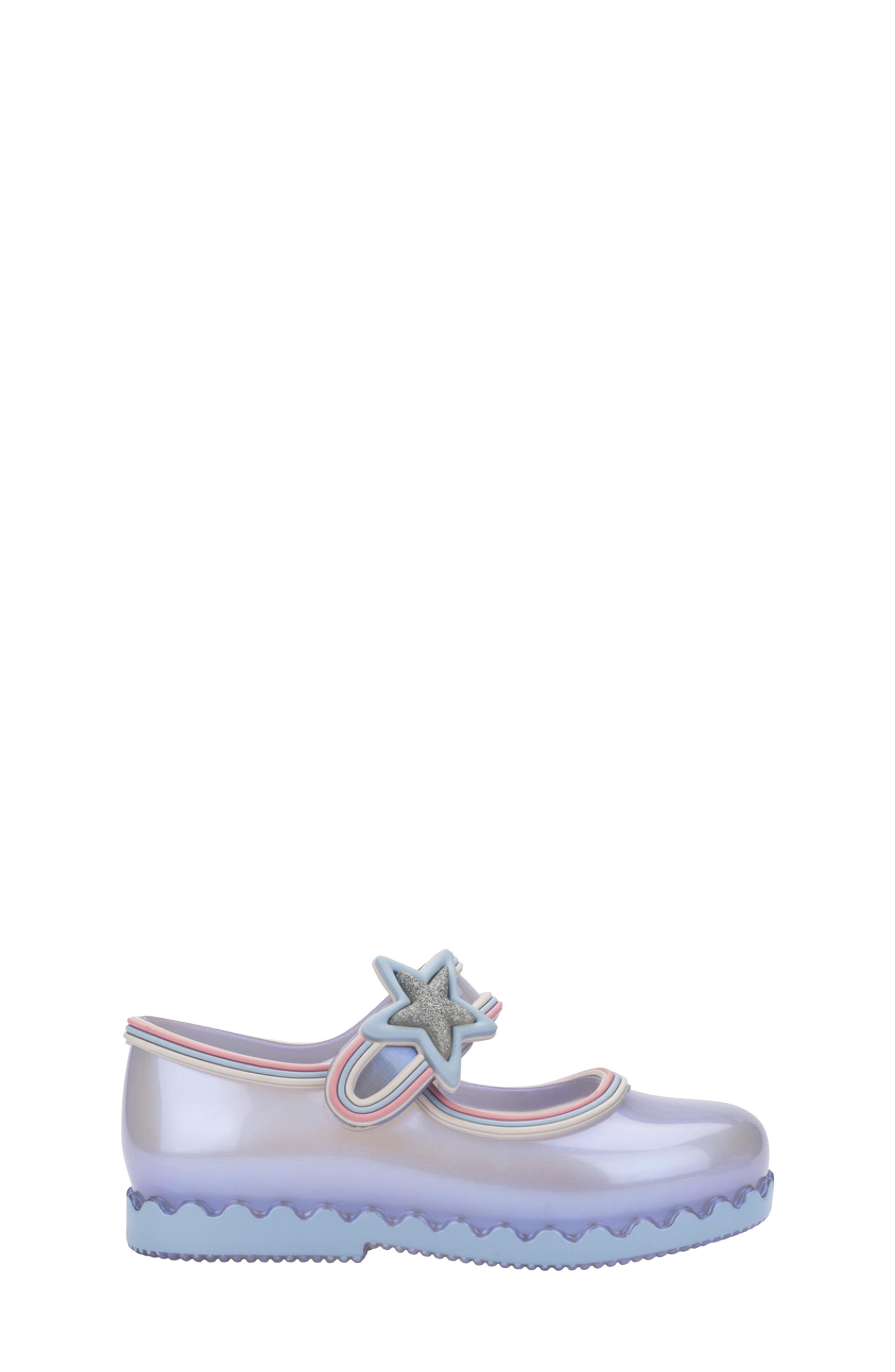 Kids' Hip Ballerina Mary Jane Flat, Alternate, color, PEARLY BLUE / PINK