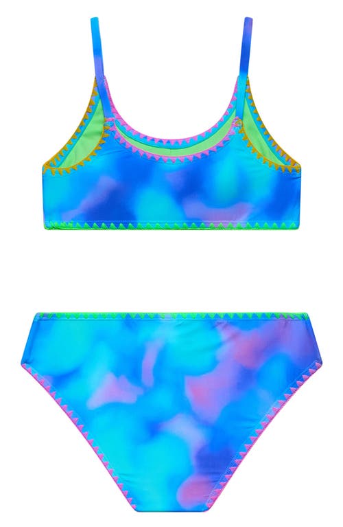 Beach Lingo Kids' Muse Whipstitch Two-piece Swimsuit In Brown