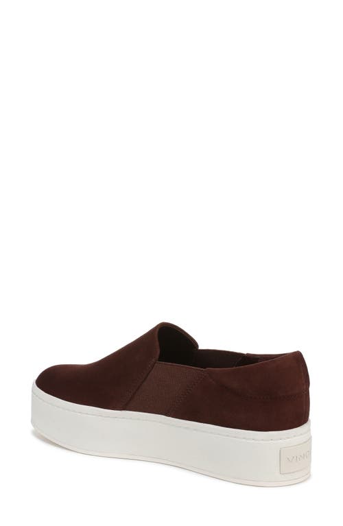Vince Warren Platform Slip-on Sneaker In Brown