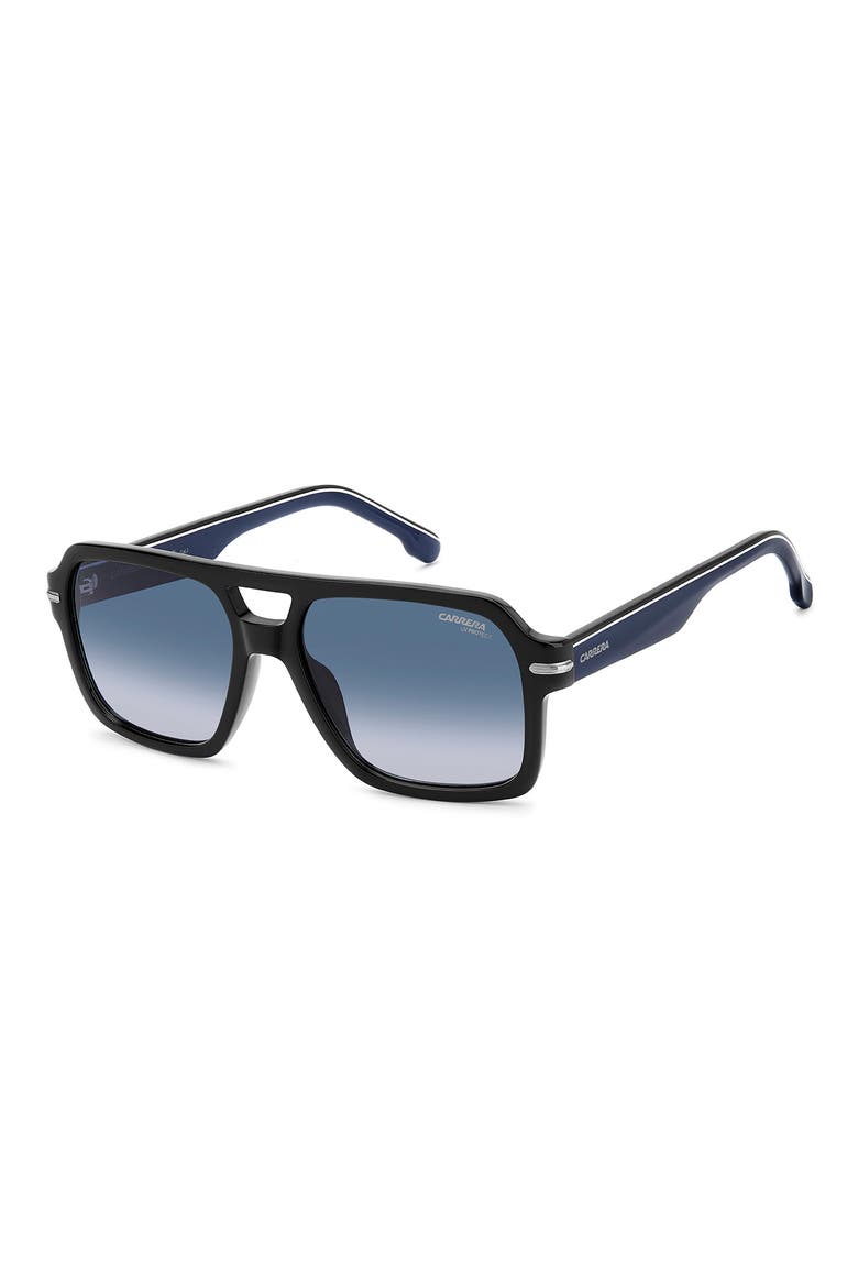 56mm Gradient Square Sunglasses, Alternate, color, BLACK BLUE/ DARK BLUE